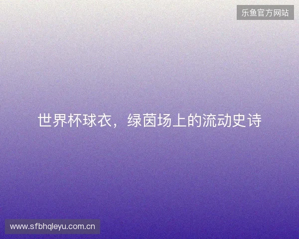 世界杯球衣，绿茵场上的流动史诗